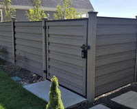 Horizontal Fence In A Backyard