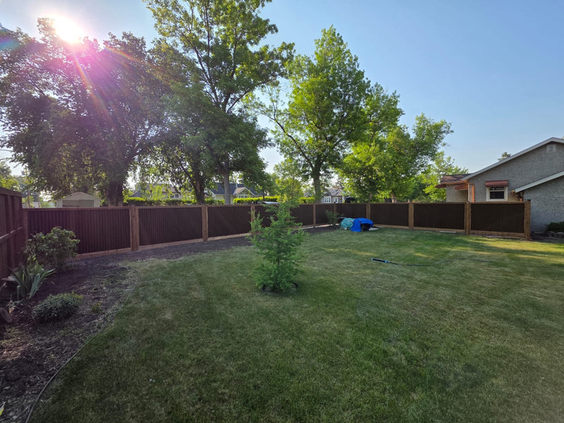 Load image into Gallery viewer, Corrugated Metal Privacy Fence Panels – Treated Wood Frame