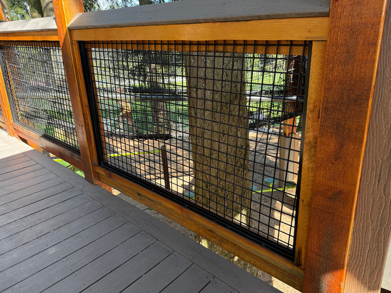 Load image into Gallery viewer, Black Hog Wire Deck Railing Panels (Framed or Unframed) - The Boreal - BarrierBoss™