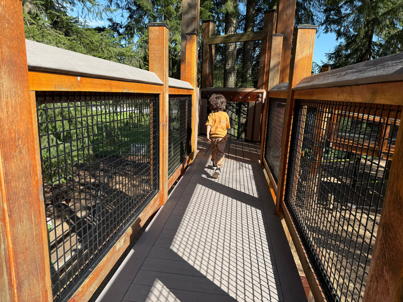 Load image into Gallery viewer, Black Hog Wire Deck Railing Panels (Framed or Unframed) - The Boreal - BarrierBoss™