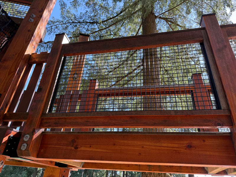 Load image into Gallery viewer, Black Hog Wire Deck Railing Panels (Framed or Unframed) - The Boreal - BarrierBoss™