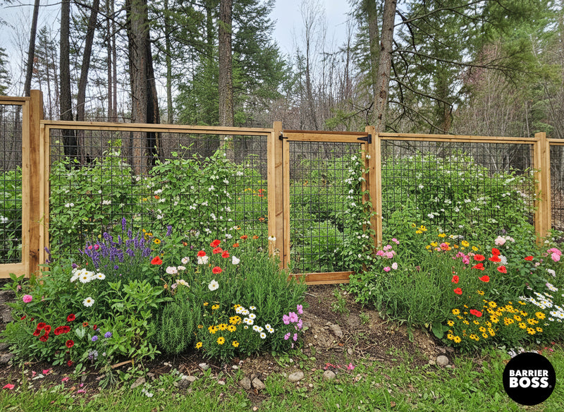 Load image into Gallery viewer, Black Hog Wire Fence Panels (Framed or Unframed) - The Rigid Panel - BarrierBoss™