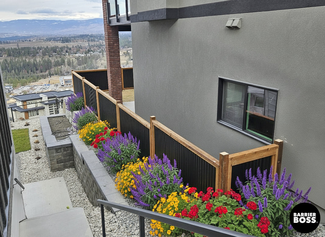 Corrugated Metal Privacy Fence Panel (Premade) - The Coastal