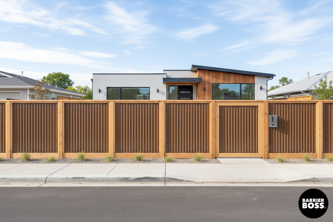 Corrugated Metal Privacy Fence Panel (Premade) - The Coastal