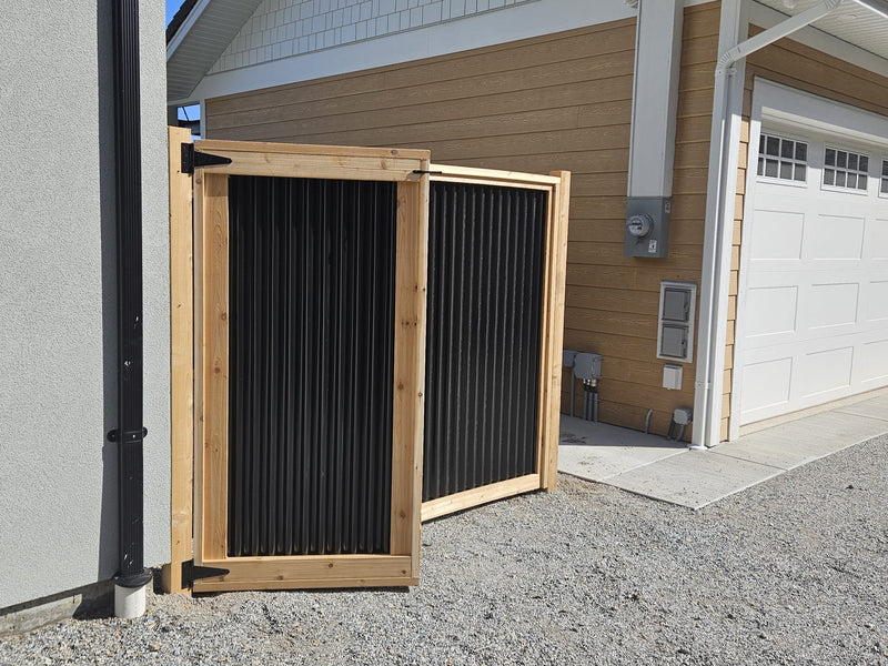 Load image into Gallery viewer, Corrugated Metal Fence Panels (Premade) - The Redwood - BarrierBoss™