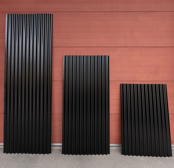 Load image into Gallery viewer, Corrugated Metal Fence Sheets - NoFade, NoRust, DualSided (Unframed) - The Canadian - BarrierBoss™