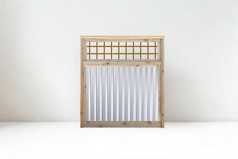 Load image into Gallery viewer, Corrugated Metal Fence with Hog Wire Fence Toppers - The Cabot Panel - BarrierBoss™