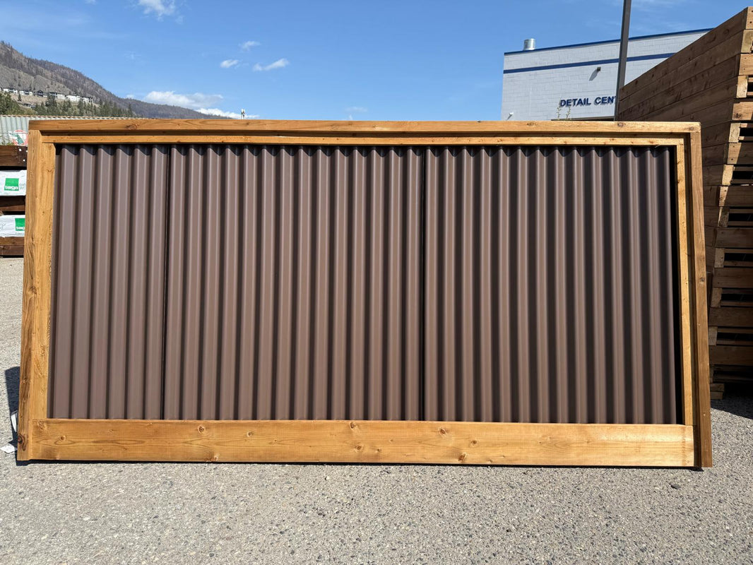 Corrugated Metal Privacy Fence Panel (Premade) - The Coastal - BarrierBoss™
