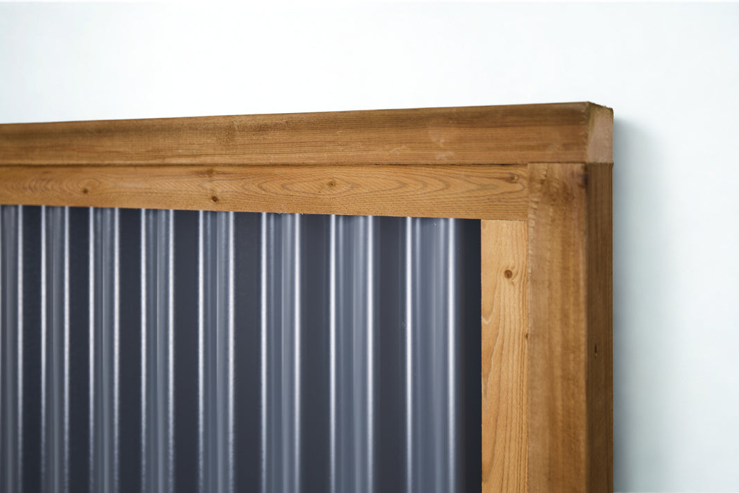 Corrugated Metal Privacy Fence Panel (Premade) - The Coastal - BarrierBoss™