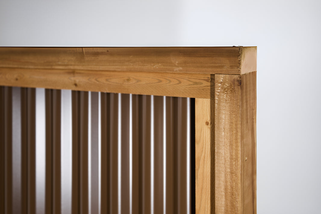 Corrugated Metal Privacy Fence Panel (Premade) - The Coastal - BarrierBoss™