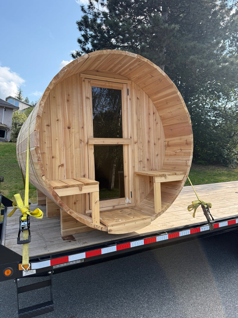 Load image into Gallery viewer, Barrel Sauna – Traditional Western Red Cedar Sauna - The Chesapeake - BarrierBoss™