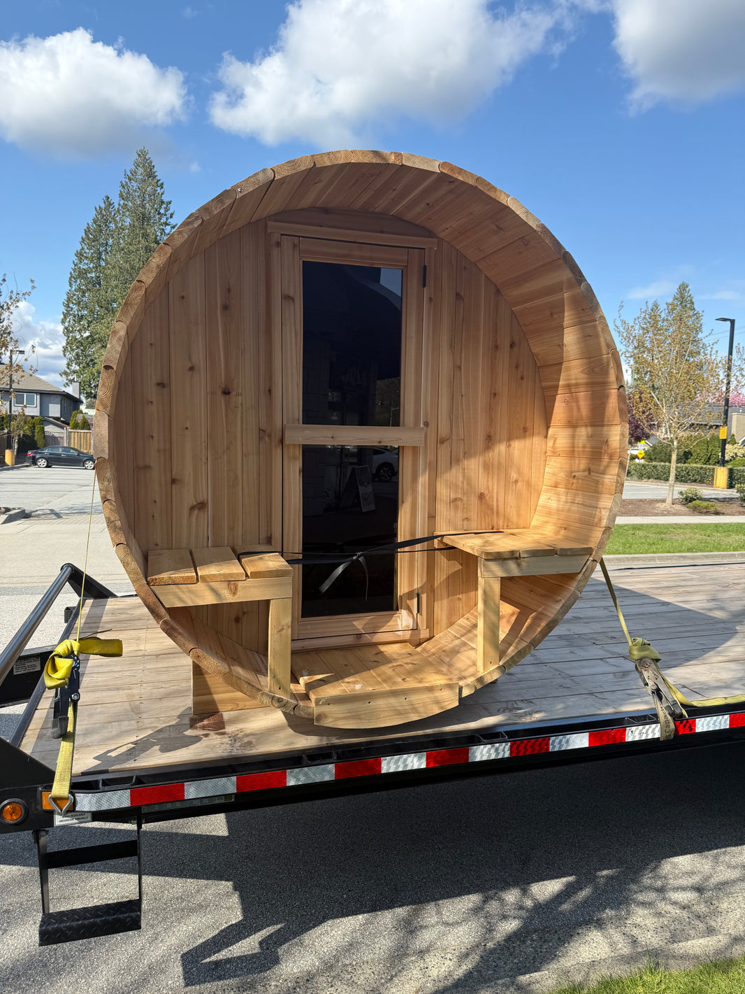 Barrel Sauna – Traditional Western Red Cedar Sauna - The Chesapeake - BarrierBoss™