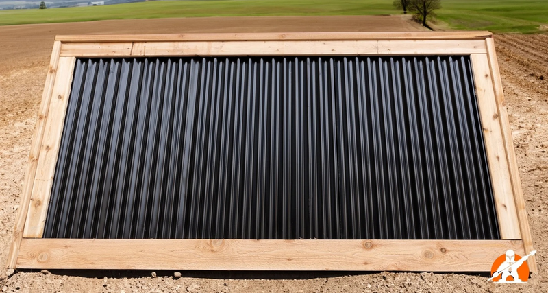 Load image into Gallery viewer, DIY Metal Fence Kit - Black Corrugated Metal
