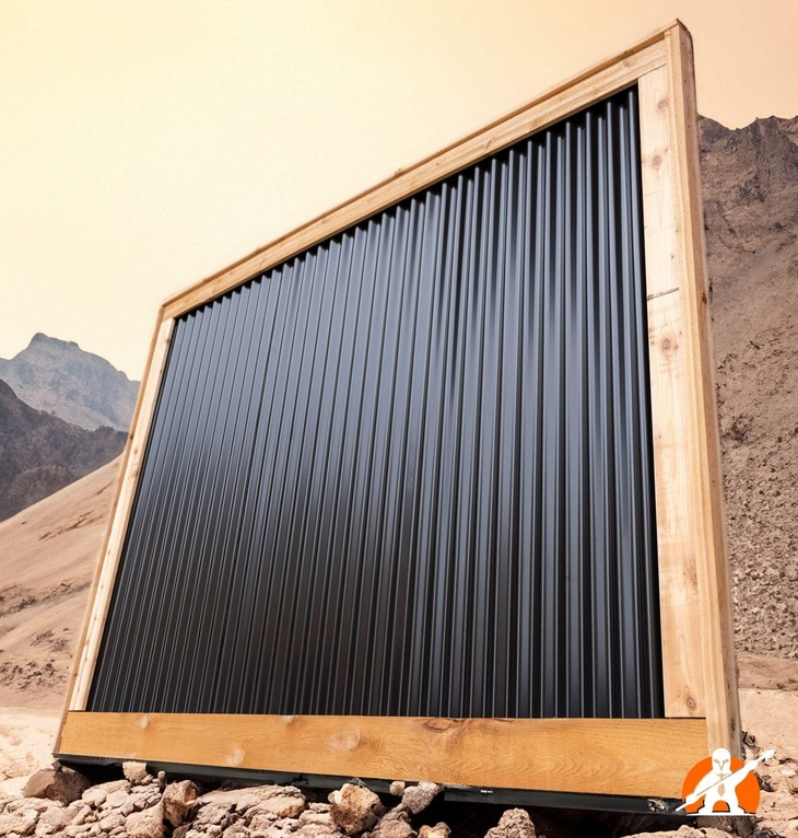 Load image into Gallery viewer, DIY Black Corrugated Metal Fence Kit
