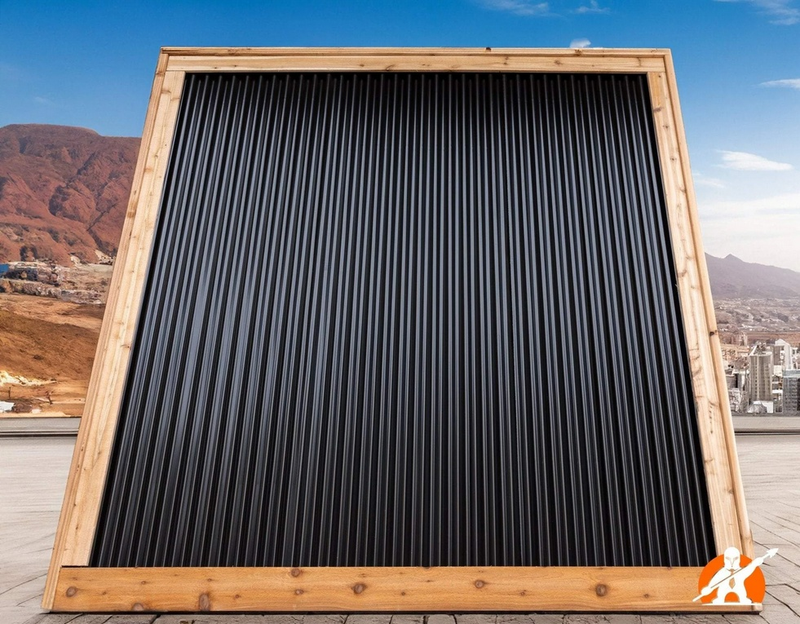 Load image into Gallery viewer, Redwood DIY Black Corrugated Metal Fence Kit

