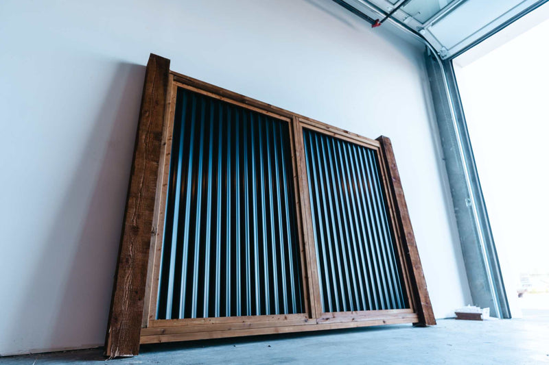 Load image into Gallery viewer, The Wood and Metal Fence Panel - Wind and Warp Resistant - The Fort Knox - BarrierBoss™