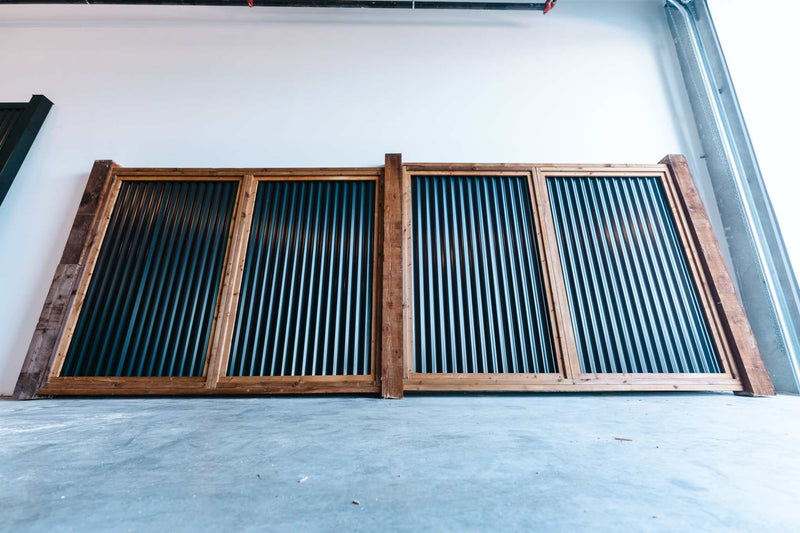 Load image into Gallery viewer, The Wood and Metal Fence Panel - Wind and Warp Resistant - The Fort Knox - BarrierBoss™