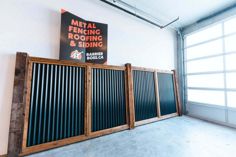 Load image into Gallery viewer, The Wood and Metal Fence Panel - Wind and Warp Resistant - The Fort Knox - BarrierBoss™