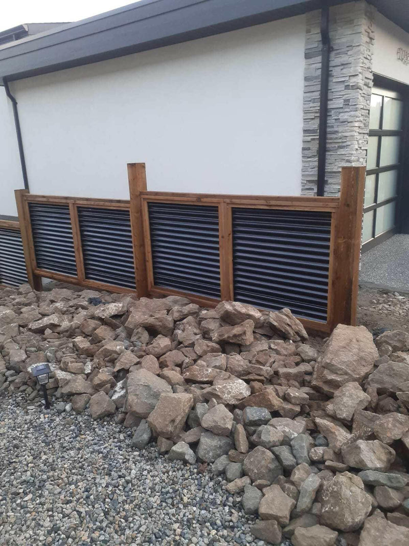 Load image into Gallery viewer, The Wood and Metal Fence Panel - Wind and Warp Resistant - The Fort Knox - BarrierBoss™