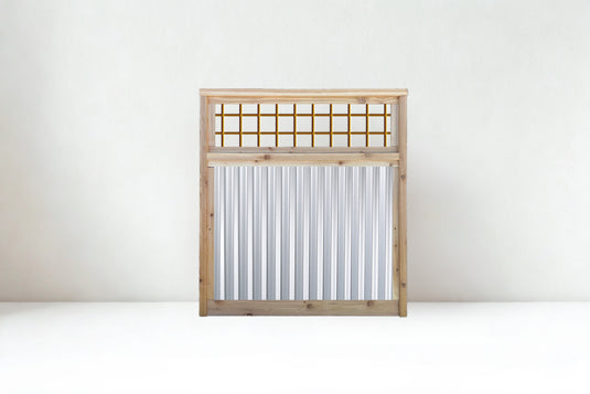 Corrugated Metal Fence with Hog Wire Fence Toppers - The Cabot Panel - BarrierBoss™