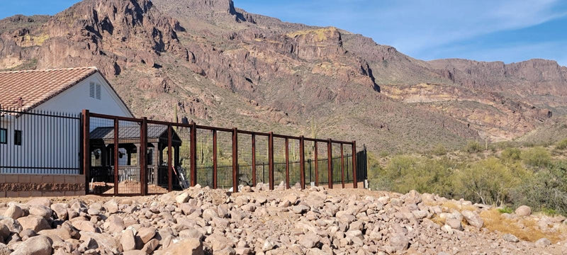 Load image into Gallery viewer, The Wood and Metal Fence Panel - Wind and Warp Resistant - The Fort Knox - BarrierBoss™