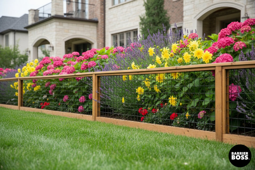 Black Hog Wire Fence Panels (Framed or Unframed) - The Rigid Panel - BarrierBoss™