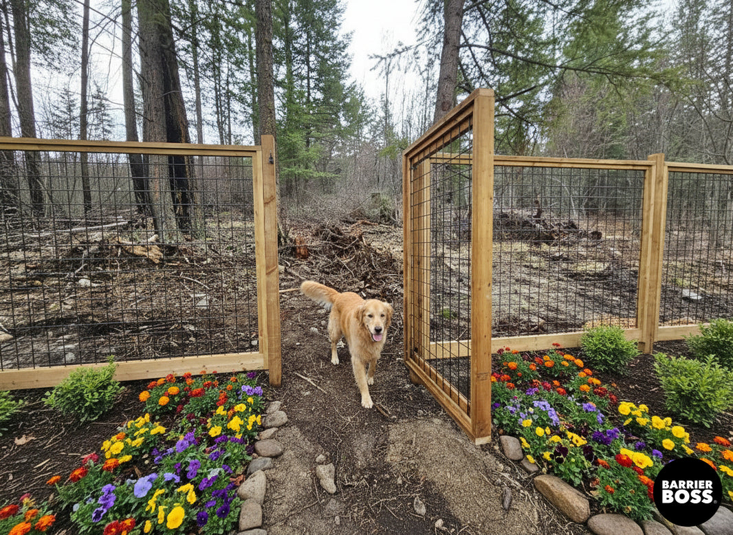 Black Hog Wire Fence Panels (Framed or Unframed) - The Rigid Panel