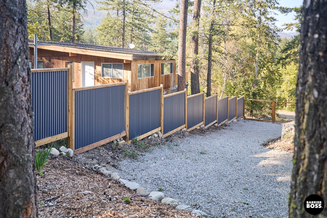 Corrugated Metal Privacy Fence Panel (Premade) - The Coastal