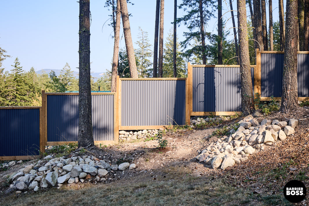 Corrugated Metal Privacy Fence Panel (Premade) - The Coastal