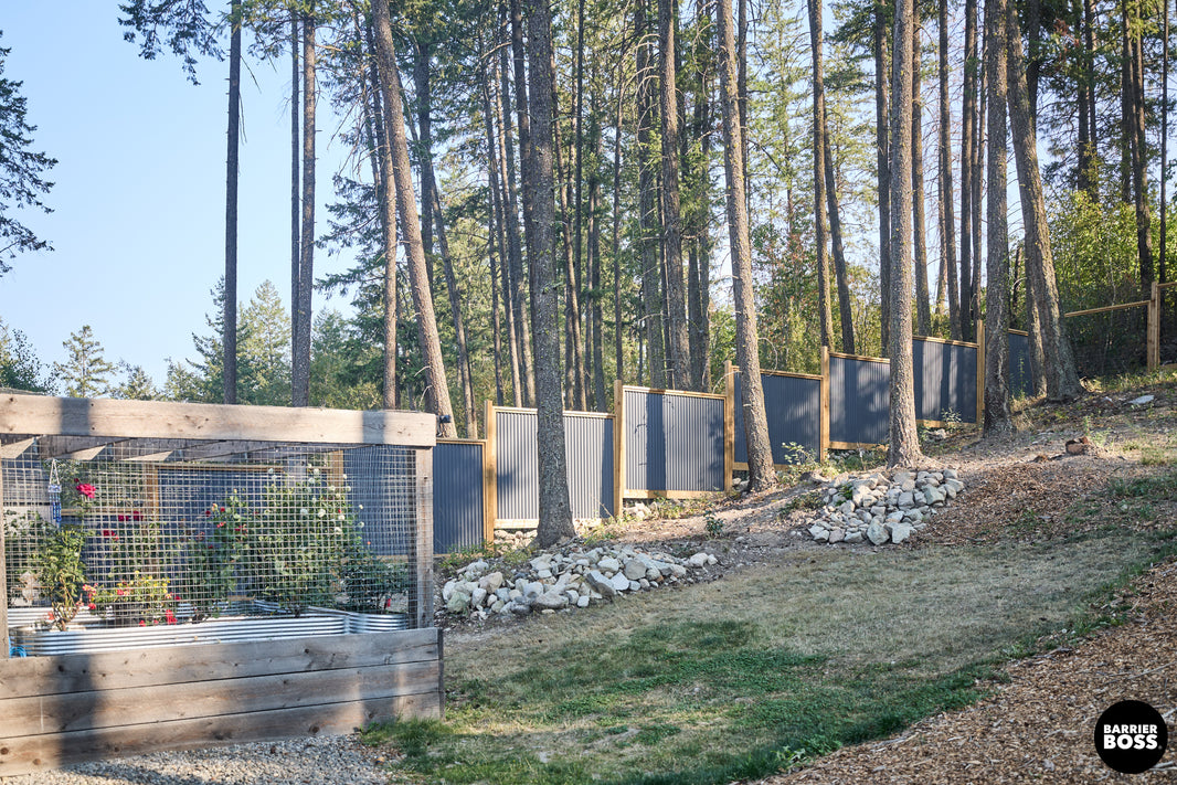 Corrugated Metal Privacy Fence Panel (Premade) - The Coastal