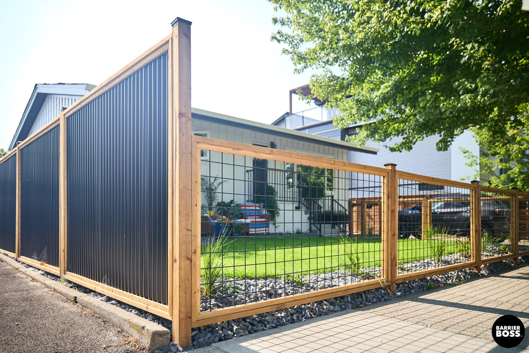 Corrugated Metal Privacy Fence Panel (Premade) - The Coastal