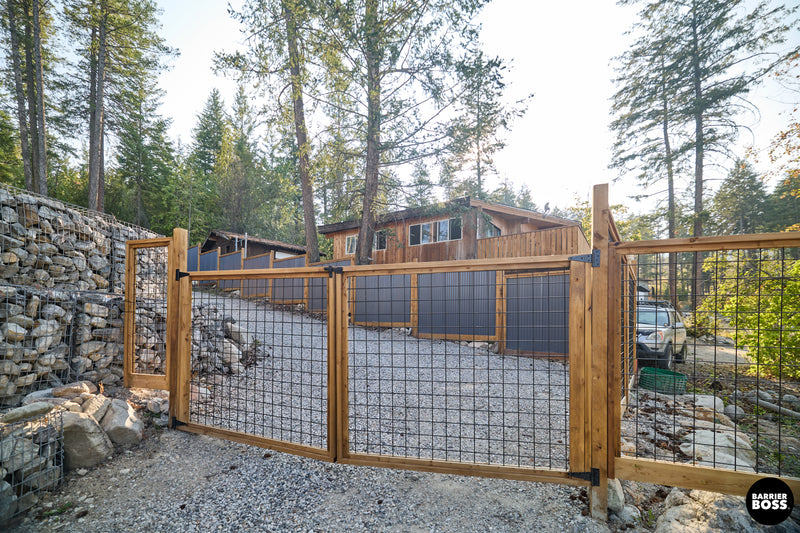 Load image into Gallery viewer, Black Hog Wire Fence Panels