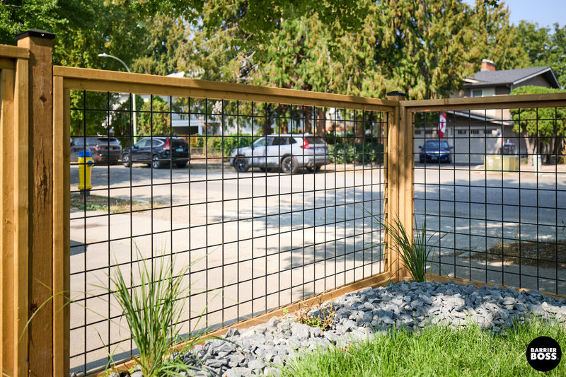 Load image into Gallery viewer, Black Hog Wire Fence Panels