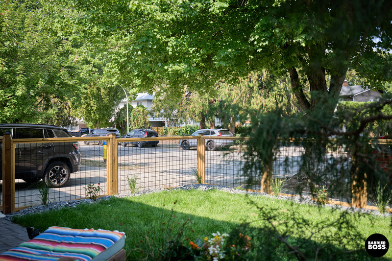 Load image into Gallery viewer, Black Hog Wire Fence Panels