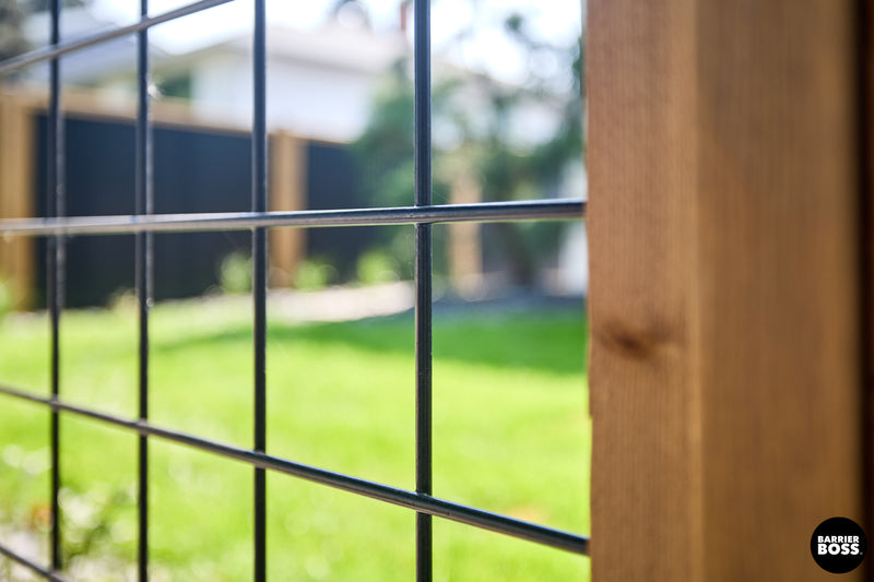 Load image into Gallery viewer, Black Hog Wire Fence Panels