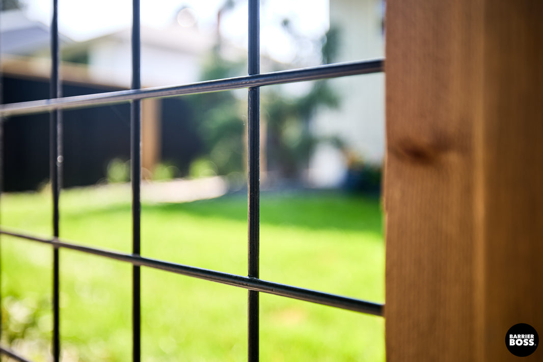 Black Hog Wire Fence Panels (Framed or Unframed) - The Rigid Panel - BarrierBoss™