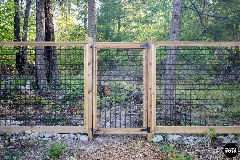 Load image into Gallery viewer, Black Hog Wire Fence Panels