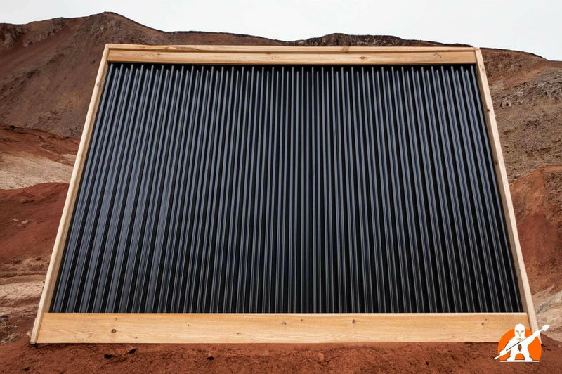 Load image into Gallery viewer, Corrugated Metal Fence Panels (Premade) - The Redwood - BarrierBoss™