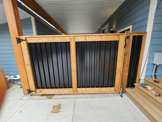 Gate panels for Ribbed/Deep Groove metal fencing