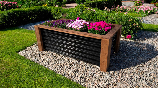 urban harvest corrugated planter boxes with a rustic twist