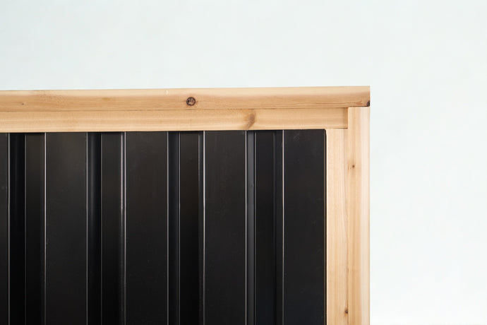 Cedar-Framed Corrugated Metal Fences: A Modern Design