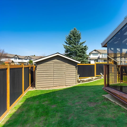 Aesthetic Black Corrugated Metal Fence Installation Guide - BarrierBoss™