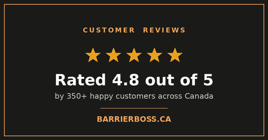 BarrierBoss Canada customer reviews: rated 4.8 out of 5 stars by more than 350 customers