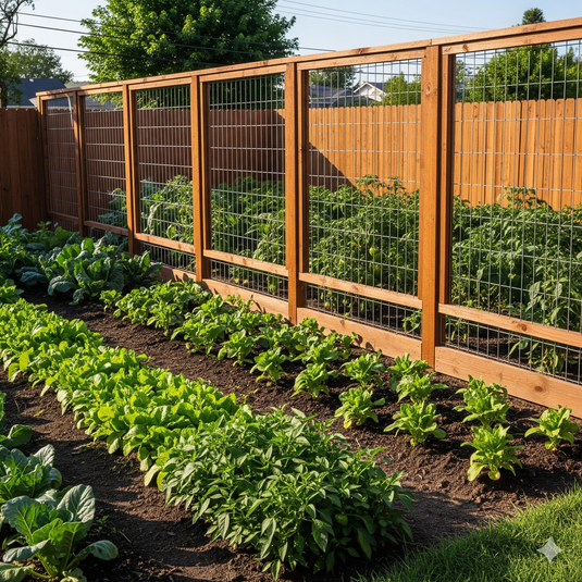 hog wire garden fence