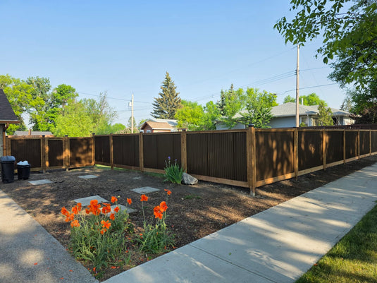 Corrugated Metal Privacy Fence Panel (Premade) - The Coastal