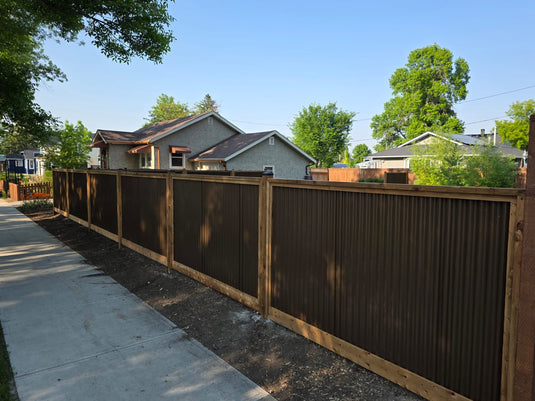 Corrugated Metal Privacy Fence Panel (Premade) - The Coastal