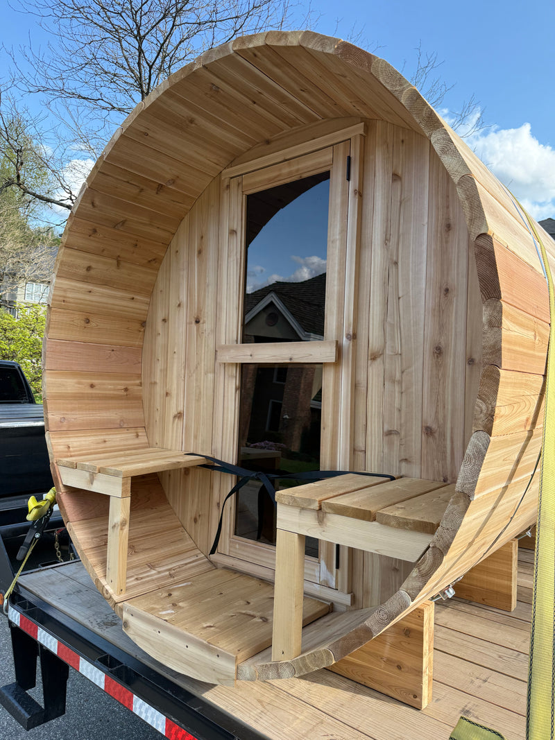 Load image into Gallery viewer, Barrel Sauna – Traditional Western Red Cedar Sauna - The Chesapeake - BarrierBoss™
