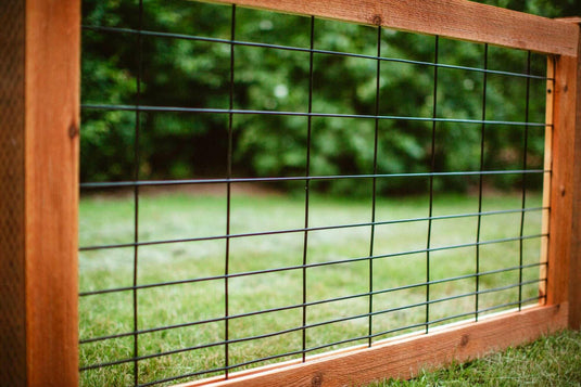 Black Hog Wire Fence Panels (Premade or Unframed) - The Rigid Panel - BarrierBoss™