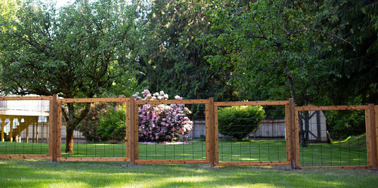 Black Hog Wire Fence Panels (Premade or Unframed) - The Rigid Panel - BarrierBoss™