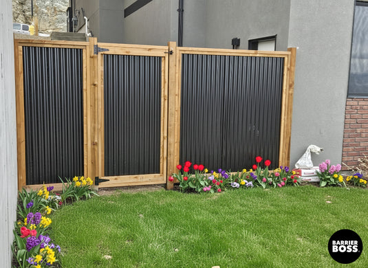 Corrugated Metal Privacy Fence Panel (Premade) - The Coastal